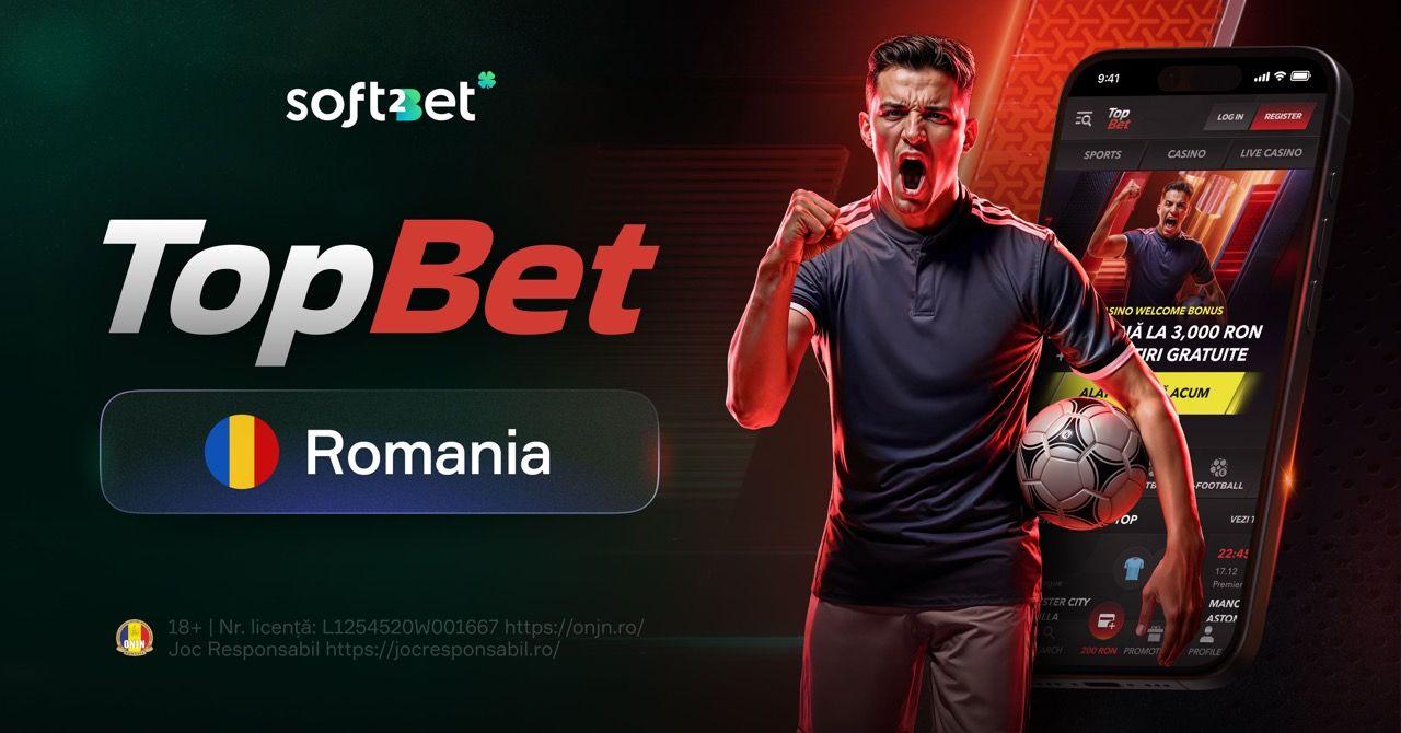 Soft2Bet releases TopBet.ro in Romania with a motorsport‑inspired identity tailored to local fans news featured image