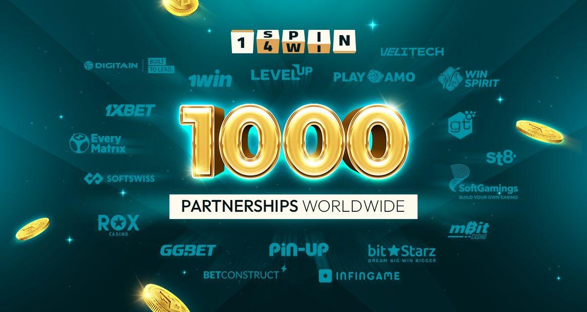 1spin4win celebrates a significant milestone of 1,000 global partnerships news featured image