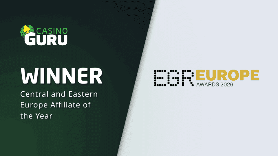 Casino Guru wins Best Central and Eastern Europe Affiliate Award at EGR Europe Awards 2026 news featured image