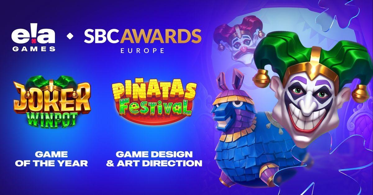 ELA Games Celebrates SBC Europe Award Nominations for Pinatas Festival and Joker Winpot news featured image