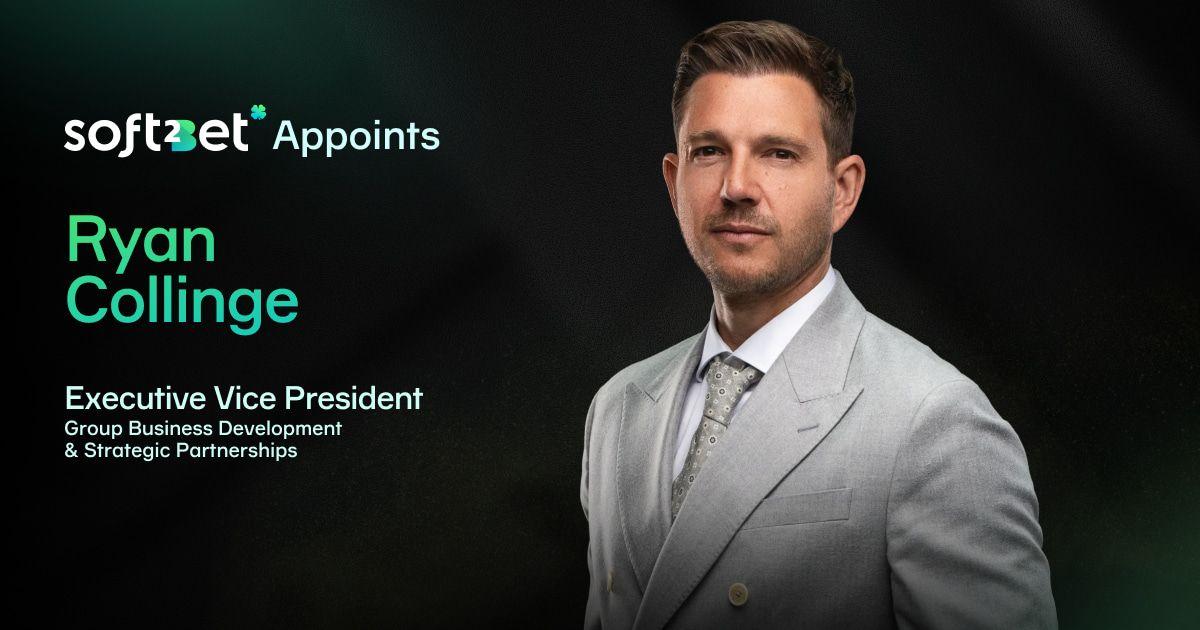 Soft2Bet appoints Ryan Collinge as Executive Vice President news featured image