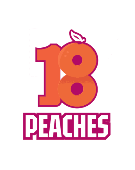 18Peaches logo
