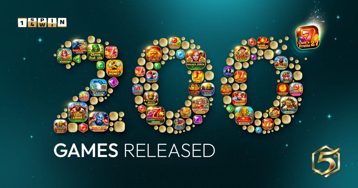 1spin4win celebrates 200 classic slots in its portfolio news featured image