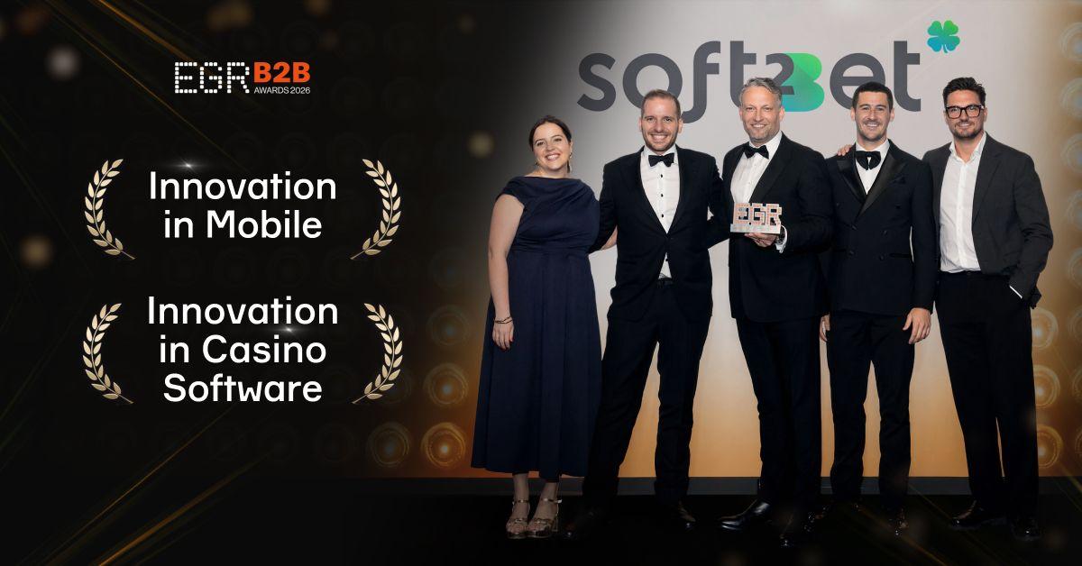 Soft2Bet wins two EGR B2B Awards for mobile and casino software innovation news featured image