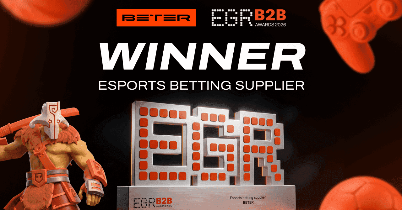 BETER wins Esports Betting Supplier at EGR B2B Awards for the second consecutive year news featured image