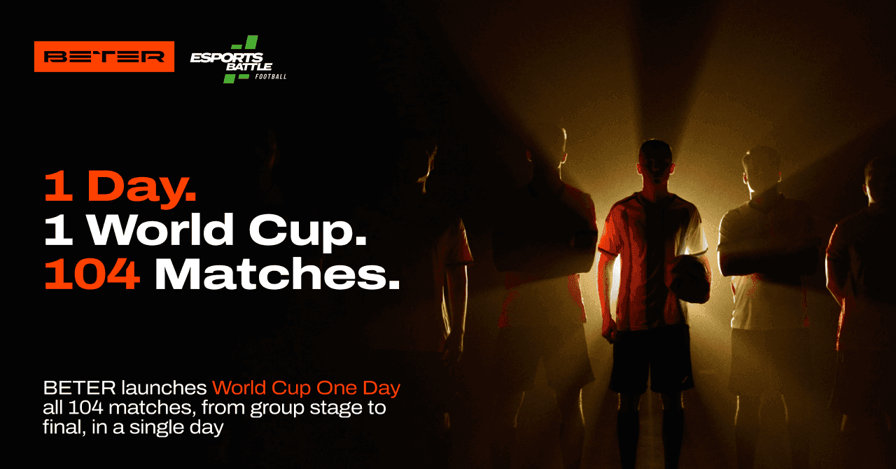 BETER expands ESportsBattle eFootball offering with new World Cup One Day format news featured image